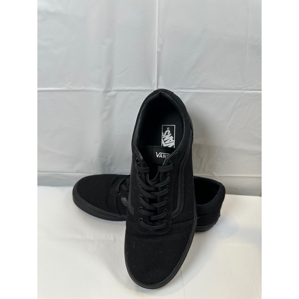 Vans Ward Low Top Sneakers Mens Triple Black Canvas Skate Shoes Classic size 7‎